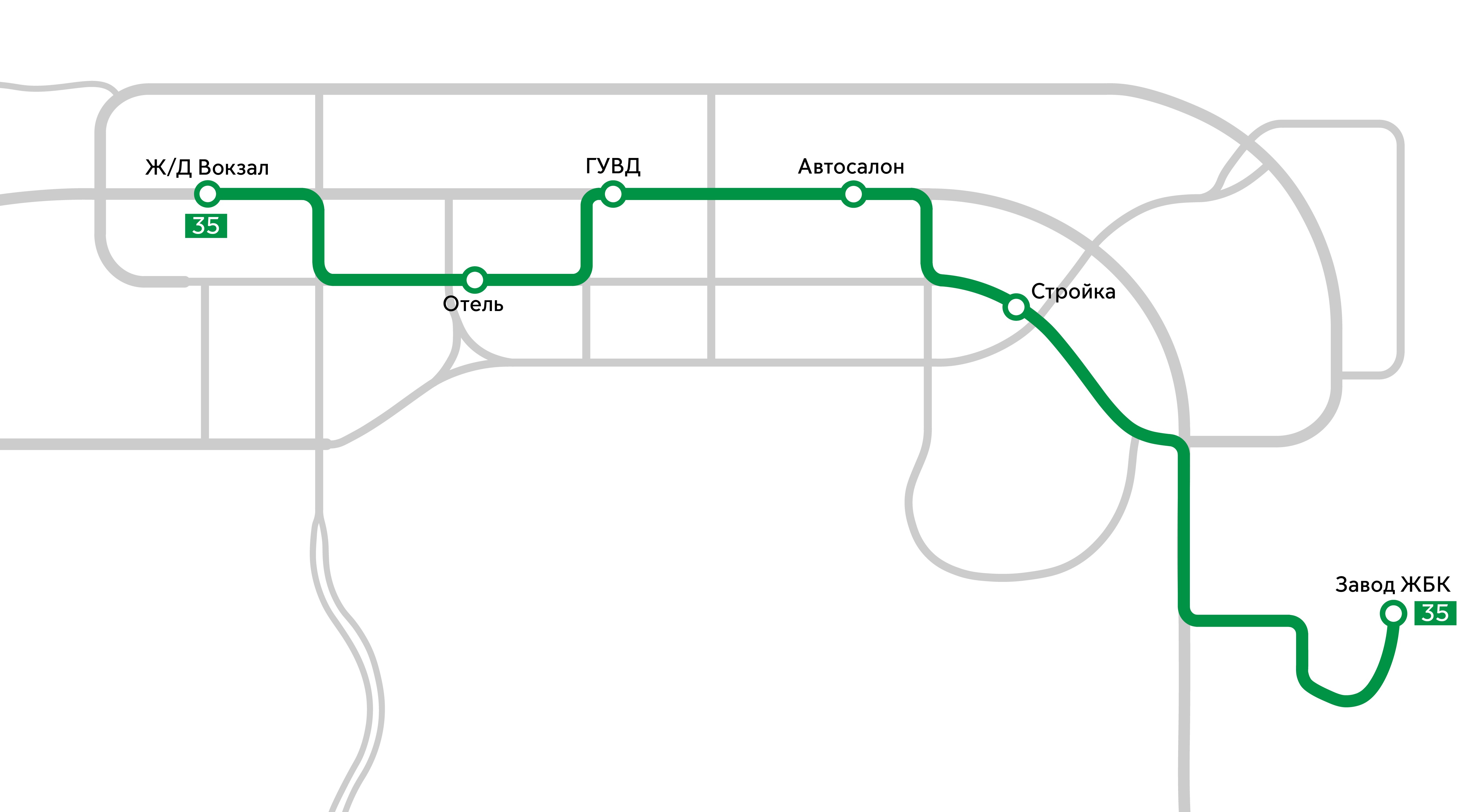 Схема маршрута №35